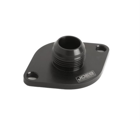 JOES Racing Products Water Neck Outlets 36050 Neck, Aluminum, Black Anodized, Straight Up, -16 AN Male Threads, Chevrolet, Each