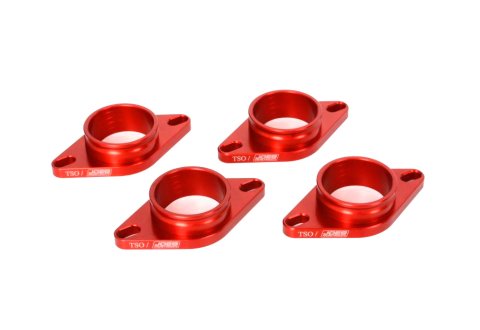 JOES Racing Products Carburetor Adapters 25852-TSO Carb , Micro Sprint Yamaha R6 Carb Adapters, Red, TSO