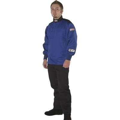 G-FORCE GF125 Driving Jackets 4126XXLBU Jacket, GF125, Single Layer, Pyrovatex, 2X-Large, Blue, Each