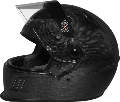 G-FORCE Rift Carbon SA2020 Helmets 13014SMLBK Helmet, Carbon, Full Face, Snell SA2020, Fiber, Clear Polycarbonate Shield, EPS Liner, Vented, Small, Each