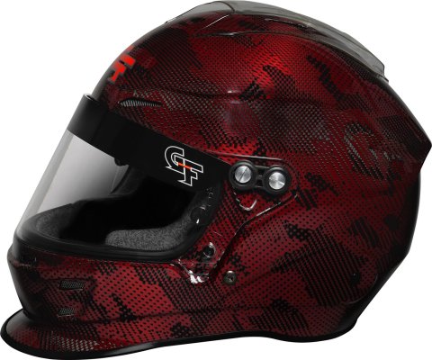 G-FORCE Nova Fusion SA2020 Helmets 16005XXLRD Helmet, Fusion, Full Face, Snell SA2020, Gloss Carbon Fiber Red, Clear Polycarbonate Shield, EPS Liner, Vented, XXLarge, Each