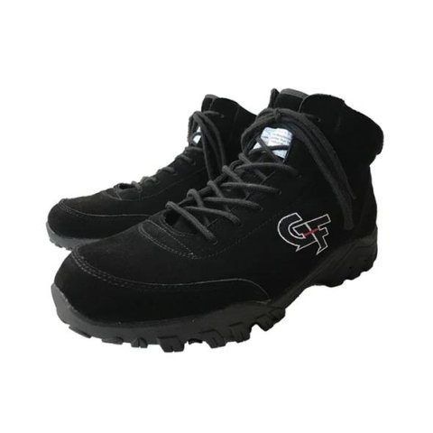 G-FORCE SFI Crew Shoes 4254080BK Casual Shoe, Crew, Low-Top, Men's 8, Black, Suede, Pair