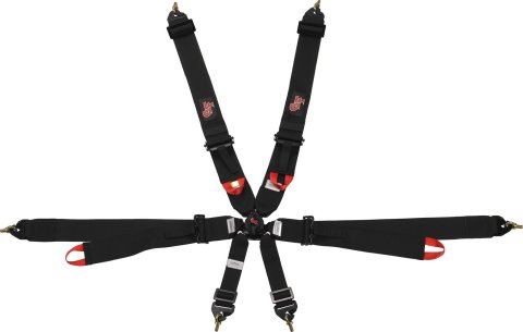 G-FORCE Pro Series Camlock 6-Point Harness 7620BK Harness, Camlock, Complete, 6-point, Pull Down, Floor Mount, Black, Each
