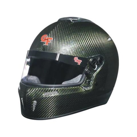 G-FORCE Nighthawk Carbon Fusion Helmets 14104XLGGN Helmet, Fusion, Full Face, Snell SA2020, Green Fiber, Clear Polycarbonate Shield, EPS Liner, X-Large, Each