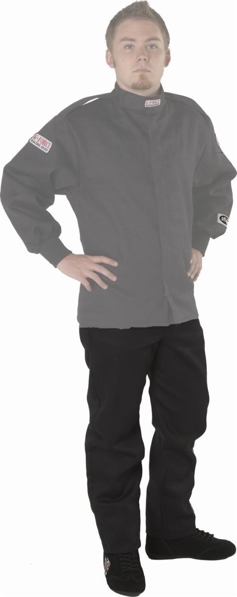 G-FORCE GF125 Driving Pants 4127XLGBK Pants, GF125, Single Layer, Pyrovatex, X-Large, Black, SFI 3.2 A/1, Each
