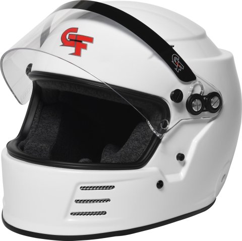 G-FORCE Rookie SFI 24.1 Helmets 3419WH Helmet, Rookie, Full Face, 24.1, Gloss White, Clear Polycarbonate Shield, EPS Liner, Vented, Youth Large, Each