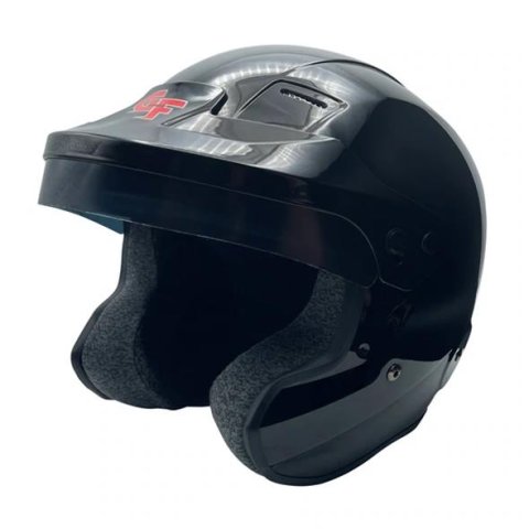 G-FORCE Nova OF SA2020 Helmets 16002XSMBK Helmet, OF, Open Face, Snell SA2020, Gloss Black, Tinted Visor, EPS Liner, X-Small, Each