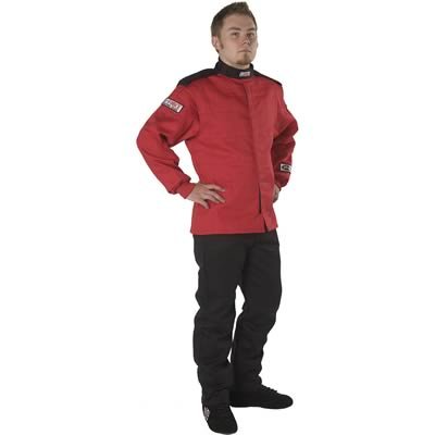 G-FORCE GF525 Driving Jackets 4526XXLRD Jacket, GF525, Multiple Layer, Pyrovatex, 2X-Large, Red, Each