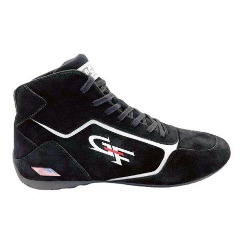 G-FORCE G-Limit Racing Shoes 44000060BK Driving Shoes, Mid-Top, Black, Suede/Leather, Men's Size 6, SFI 3.3/5, Pair