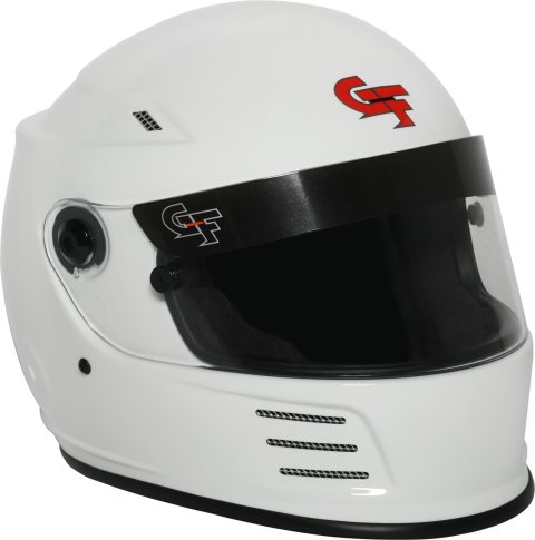 G-FORCE REVO SA2020 Helmets 13004XSMWH Helmet, REVO, Full Face, Snell SA2020, Gloss White, Clear Polycarbonate Shield, EPS Liner, Vented, X-Small Each