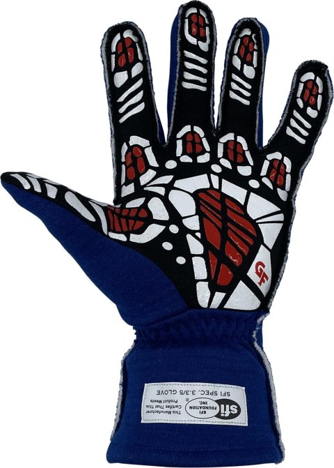 G-FORCE G-Limit RS Racing Gloves 54000LRGBU Gloves, G-Limit, Reverse Seam, Double Layer, Nomex, Large, Blue, Pair