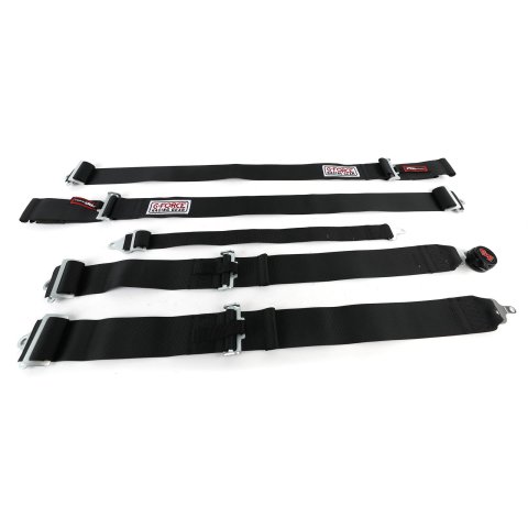 G-FORCE Camlock 5-Point Harness 7100BK Harness, Complete, Camlock, Individual-Type, Bolt-In, Floor Mount, Black, Each