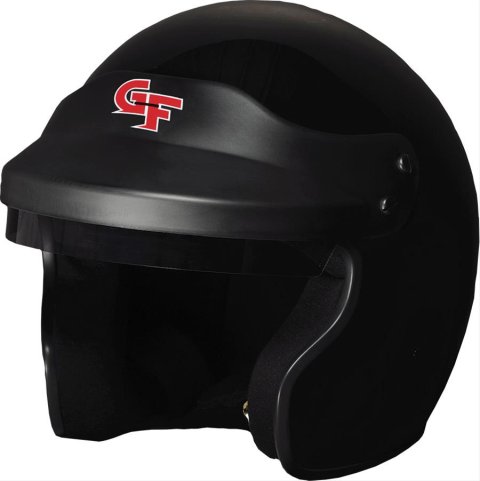 G-FORCE GF1 SA2020 Helmets 13002MEDBK Helmet, GF1, Open Face, Snell SA2020, Gloss Black, Tinted Visor, EPS Liner, Non-Vented, Medium, Each