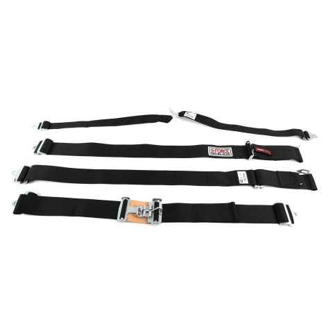 G-FORCE Latch and Link Individual Shoulder 6-Point Harness 6001BK Harness, Complete, 6-Point, & Link, Individual-Type, Bolt-In, Floor/Roll Bar Mount, Black, Each