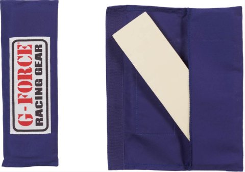 G-FORCE Harness Pads 4097BU Shoulder Pads, Fire Retardant Cotton, G-Force Gear Logo, Blue, 2 in., Pair