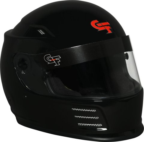 G-FORCE REVO SA2020 Helmets 13004XSMBK Helmet, REVO, Full Face, Snell SA2020, Gloss Black, Clear Polycarbonate Shield, EPS Liner, Vented, X-Small Each