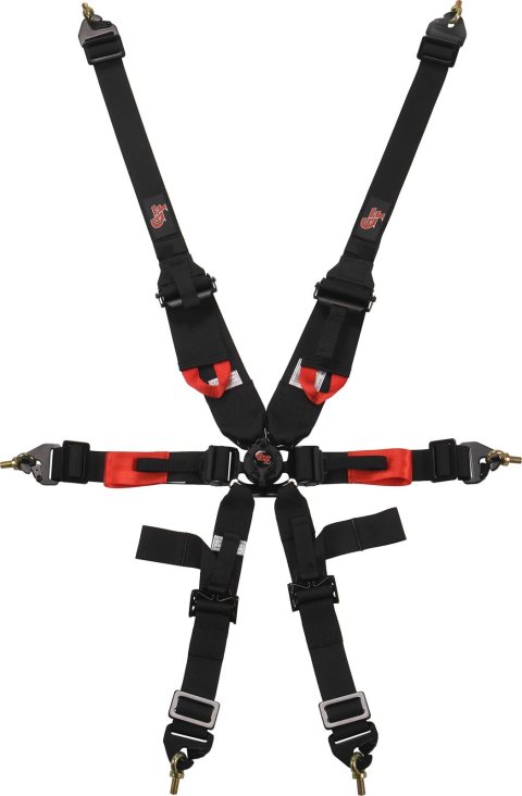 G-FORCE Pro Series Camlock 6-Point Harness 7623RD Harness, Camlock, Complete, 6-point, Pull Down, Floor Mount, Red, Each