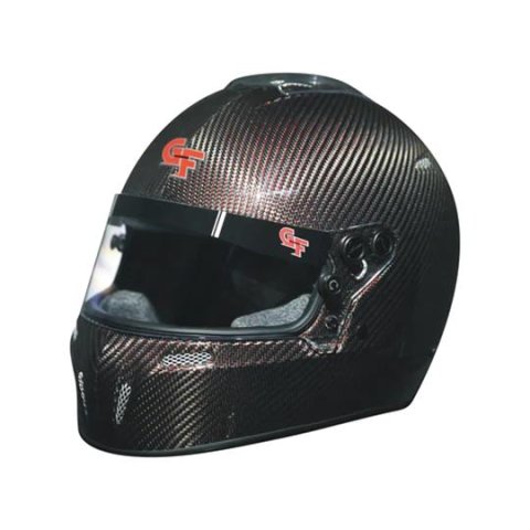 G-FORCE Nighthawk Carbon Fusion Helmets 14104MEDRD Helmet, Fusion, Full Face, Snell SA2020, Red Fiber, Clear Polycarbonate Shield, EPS Liner, Medium, Each