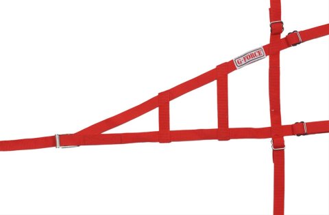 G-FORCE Sprint Car Window Nets 4130RD Net, Quarter Midget, Red, 5-Point Mount, Kit