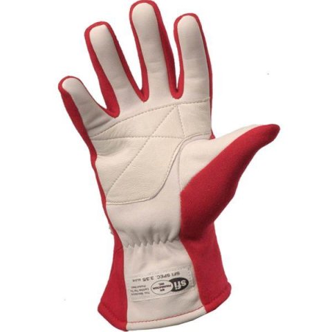 G-FORCE GF G5 RaceGrip Gloves 4101SMLRD Driving Gloves, RaceGrip, 2 Layers, Leather/Nomex®, Red, SFI 3.3/5, Small, Pair