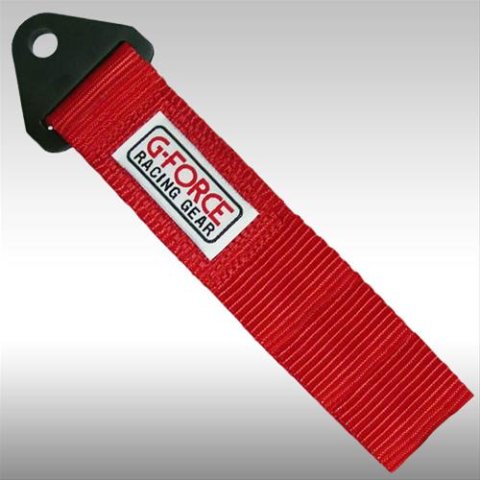 G-FORCE Tow Straps 2605 Strap, 6,000 lbs. Working Load, Polyester, Red, Polyester Loop End, 2.000 in. Width, 0.875 ft. Length, Each