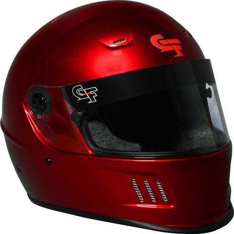 G-FORCE Rift SA2020 Helmets 13010LRGRD Helmet, POP, Full Face, Snell SA2020, Metallic Red, Clear Polycarbonate Shield, EPS Liner, Vented, Large, Each