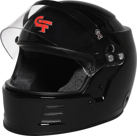 G-FORCE Rookie SFI 24.1 Helmets 3419BK Helmet, Rookie, Full Face, 24.1, Gloss Black, Clear Polycarbonate Shield, EPS Liner, Vented, Youth Large, Each