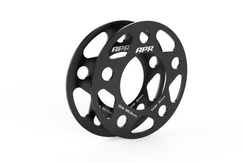 APR 0.12 inch Wheel Spacers MS100160 Spacers, 0.120 in. Thickness, 2.62 in. Center Bore, Aluminum, Black, 5 x 112mm Bolt Circle, for Lamborghini, Audi, Porsche, Volkswagen, Pair
