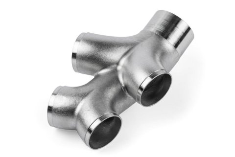 APR Cast Stainless Steel Double Y Splitters EXH0146 Exhaust Splitter, Splitter, 3 in. Inlet, 2.5 in. Quad Outlets, Steel, Natural, Each