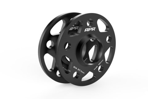 APR 0.394 inch Wheel Spacers MS100156 Spacers, in. Thickness, 2.50 in. Center Bore Diameter, Aluminum, Black, 5 x 112mm Bolt Circle, for Lamborghini, Audi, Volkswagen, Pair