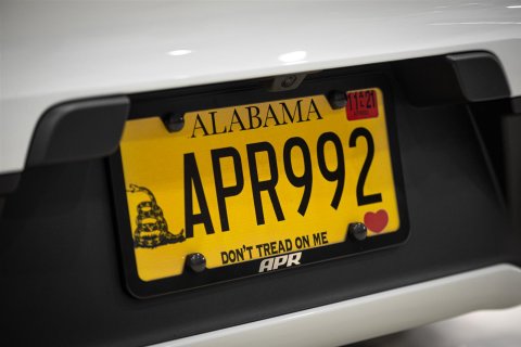 APR License Plate Frames A1000013 Frames, Stainless Steel, Black, Logo, Each