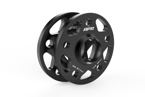 APR 0.472 inch Wheel Spacers MS100157 Spacers, in. Thickness, 2.50 in. Center Bore Diameter, Aluminum, Black, 5 x 112mm Bolt Circle, for Lamborghini, Audi, Volkswagen, Pair