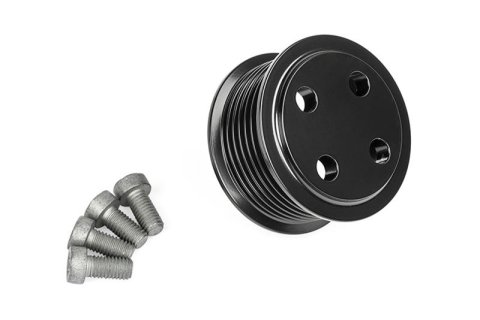 APR 3.0 TFSI Supercharger Drive Kits MS100184 Pulley Kits, Kits, Pulley, Crankshaft Pulley, Aluminum, Black, Serpentine, Belt, Audi, 3.0L, Kit