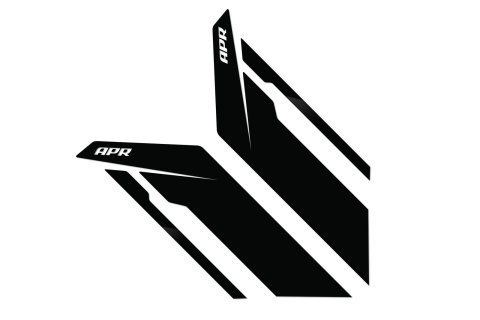 APR Sideburn Fender Decals PM100344 and Stickers, Decal, Vinyl, Black, Audi, Volkswagen, Pair