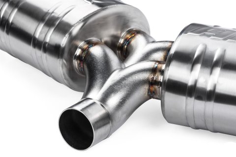 APR Cat-Back Exhaust Systems CBK0017 Systems, Cat-Back, Single In/Four Out, Stainless Steel, Natural, Split Rear Exit, Polished Tips, Volkswagen, 2.0L, Kit