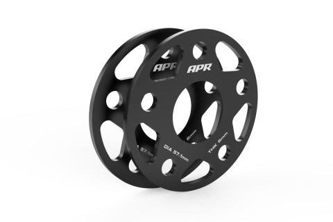 APR 0.236 inch Wheel Spacers MS100153 Spacers, in. Thickness, 2.50 in. Center Bore Diameter, Aluminum, Black, 5 x 112mm Bolt Circle, for Lamborghini, Audi, Volkswagen, Pair