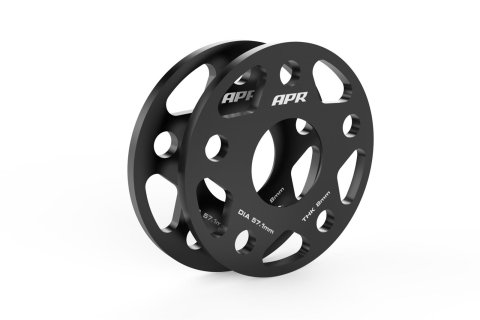 APR 0.315 inch Wheel Spacers MS100155 Spacers, in. Thickness, 2.50 in. Center Bore Diameter, Aluminum, Black, 5 x 112mm Bolt Circle, for Lamborghini, Audi, Volkswagen, Pair