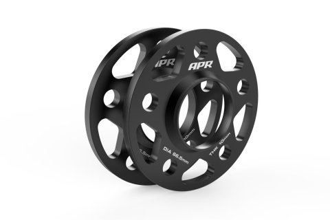 APR 0.394 inch Wheel Spacers MS100166 Spacers, in. Thickness, 2.62 in. Center Bore, Aluminum, Black, 5 x 112mm Bolt Circle, for Lamborghini, Audi, Porsche, Volkswagen, Pair