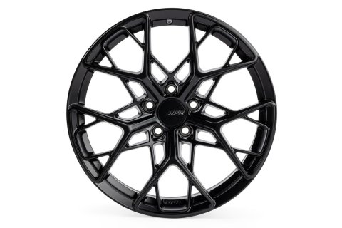 APR A02 Flow-Formed Satin Black Wheels 19x8.5 Wheels, A02, 19 x 8.5, +45 Offset, 5 x 112 mm Lug Pattern, Aluminum, Black, Audi, Ssat, Skoda,Volkswagen, Each