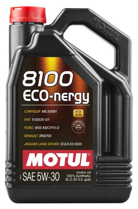 Motul 8100 Eco-nergy Motor Oil 102898 Engine Oil, Eco-nergy, 5W30, 5 liters, Synthetic, Each