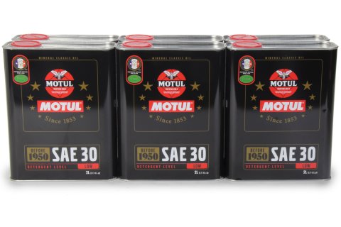 Motul Classic Motor Oil 104509 Engine Oil, Classic, Mineral, SAE 30, 2 Liters, Each
