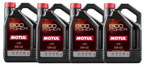 MOTUL Engine Oil 111809 8100 POWER 5W-40 4X5L