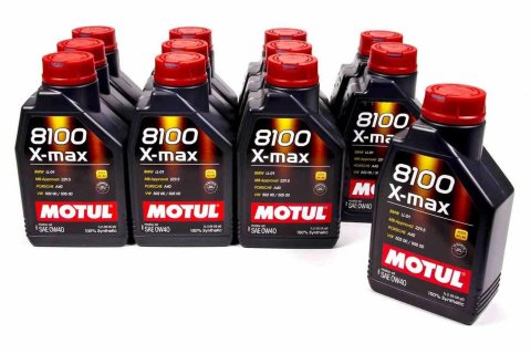 Motul 8100 X-max Motor Oil 104531 Engine Oil, X-Max, Synthetic, 0W40, 1 Liter, Each