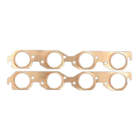 SCE Pro Copper Embossed Exhaust Gaskets 4213 Gaskets, Header, Copper, Round Port, Chevy, Big Block, Pair