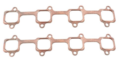 SCE Pro Copper Embossed Exhaust Gaskets 4188 Header and Manifold Gaskets, Embossed, Stock Port, Chevrolet, Duramax Diesel V8, Pair