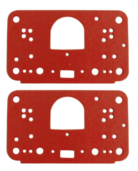 SCE Metering Block Gaskets 372 Gasket, Fiber, Red, Holley, 4500, 3-Circuit Block, Pair