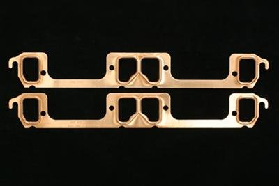 SCE Pro Copper Embossed Exhaust Gaskets 4069 Gaskets, Header, Copper, 4-Barrel Head, Mopar, Small Block LA, Pair