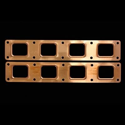 SCE Pro Copper Embossed Exhaust Gaskets 4083 Header and Manifold Gaskets, Embossed, Rectangular Port, Arias, Fontana, and MBR, V8, Pair