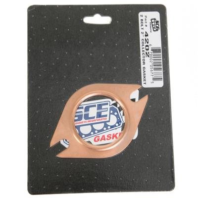 SCE Pro Copper Collector Gaskets 4202 Gaskets, Copper, 2-Hole, 2.00 in. Inside Diameter, Each
