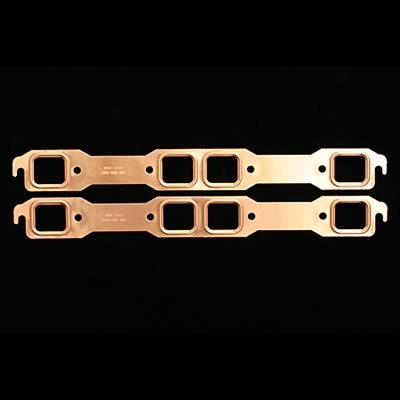 SCE Pro Copper Embossed Exhaust Gaskets 4064 Gaskets, Header, Copper, Rectangular Port, Mopar, Big Block B/RB, Pair
